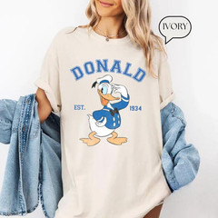 Vintage Disney Donald Daisy Duck Shirt Comfort Colors Disneyland Family Trip 202