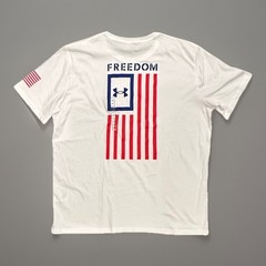 Under Armour Freedom Flag T-Shirt – Men’s, White/Royal, 2XL, #1370810 **NEW**