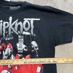 Slipknot Self-Titled Album Cover Art Heavy Metal Band Tee Large Barcode On Back