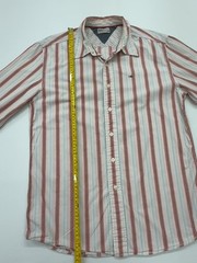 Tommy Hilfiger Denim Boys Shirt Multicolor Striped Button Up Size L New