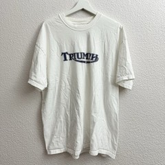 Vintage 90’s Triumph Motorcycles Shirt Men Sz XL White England Bikes