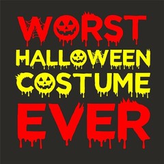 WORST HALLOWEEN COSTUME EVER T-SHIRT > Funny Slogan Novelty Geek Nerd Men’s Top