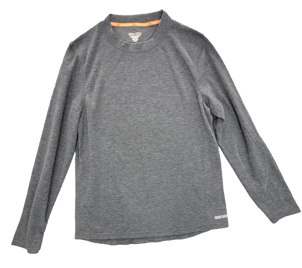 Omni Wool Long Slv Base Layer Thermal Shirt Gray Men’s 2XL – Excellent