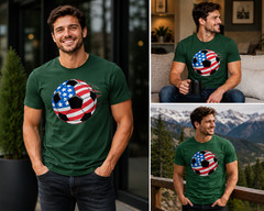 USA Flag Soccer Ball Shirt American Patriotic Football Fan Tee 2026 Unisex