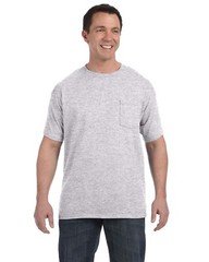 Hanes Men’s 6 oz.100% Preshrunk Cotton Authentic-T Pocket T-Shirt H5590 S-3XL