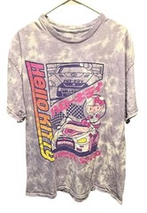 Hello Kitty Tokyo Speed Racing Tie Dye Graphic T-Shirt Unisex XL Purple JDM
