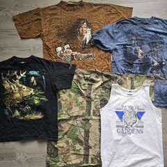 60 Piece Vintage T Shirt Wholesale Bundle Lot Graphic Tees 80s 90s Y2K