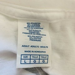 Delta Apparel Shirt sz L White Saving the Elephants 10K Charity Event Activist