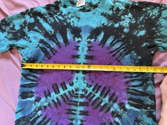 Vintage 90s Tie Dye Shirt Mens XL Blue Purple Peace Sign Single Stitch USA