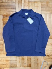 Octobre Editions Smock Pullover Jacket Long sleeve Shirt men’s Sz XL Navy