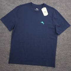Tommy Bahama T Shirt Mens M Navy Tequila Lime Cocktails Graphic Short Sleeve NEW