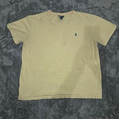 Polo Ralph Lauren Men’s Yellow V-Neck Short Sleeve Cotton T-Shirt