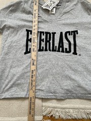 Vintage Everlast Boxy Cropped Tshirt 100% Cotton Boxing Workout Gym Deadstock
