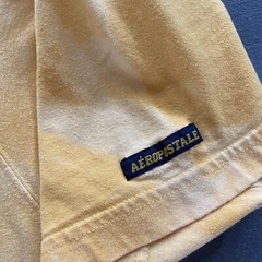 VTG 2000s Aeropostale Blank T Shirt Mens XL Yellow Acid Wash Short Sleeve Y2k