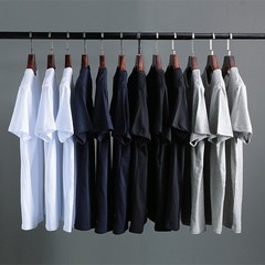 New Universal Men’s Polyester Fiber Plain Crew Neck Short Sleeves T-Shirt M-5XL