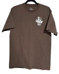 LRG Mens L Reefer Club Most High Graphic T-Shirt Brown L/G 100% Cotton Crew Neck