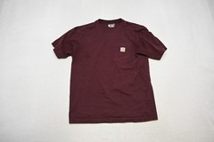 Carhartt Tee Shirt Work Wear Short Sleeve Loose Fit Dark Red Mens Sz Medium