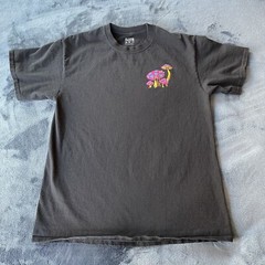 ALAB Psychedelic Neon Mushroom Black Short Sleeve T-Shirt Medium