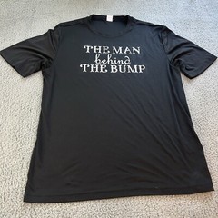Sports -Tek Men’s Funny T-Shirts Large The Man Behind the Bump Dad Pregnancy