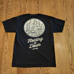 Sketchy Tank Adult Medium Black Graphic Tee Holding It Down