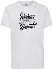 Fishing Wishing I Was Fishing Humour Novelty T Shirt Various Colours And Sizes