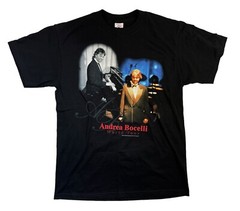 Andrea Bocelli World Tour Graphic Tee T-Shirt Adult Medium Black Delta M Vtg