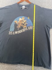 It’s A Wonderful Life Graphic Short Sleeve Black T-Shirt Men’s Size 3XL See Pics