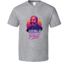 Uncle Phil Fresh Prince Of Belair Retro 80’s Neon Portrait Tv T Shirt