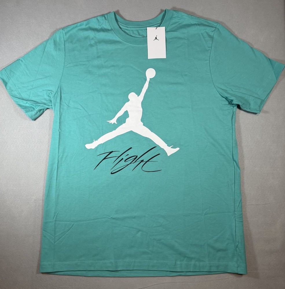 Air Jordan Jumpman Flight Short Sleeve Teal T-shirt AO0664-392 Men’s Size XXL