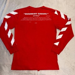 Off-White Bernini Business Casual Red Long Sleeve T-Shirt OMAB001F1818501 Mens M