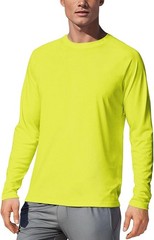 Men’s UPF 50+ Long Sleeve Rash Guard�CQuick Dry Sun Protection Shirt for Running