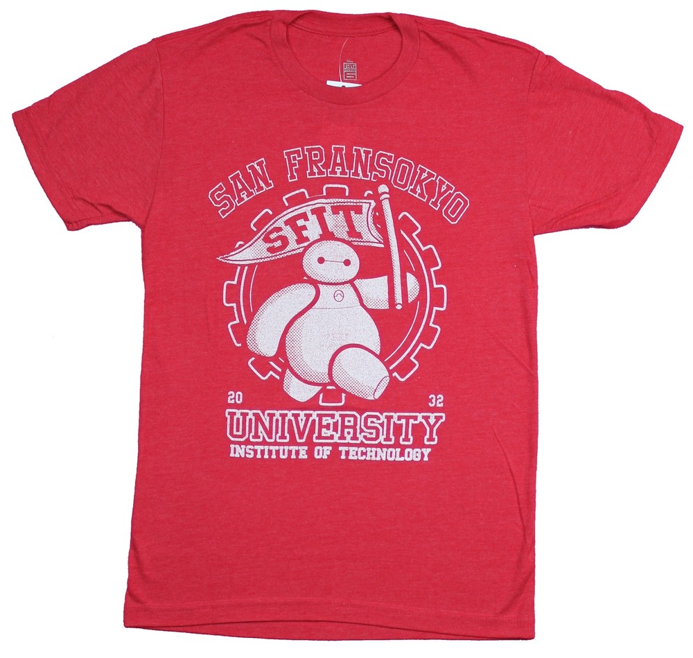 Big Hero Six 6 Adult New T-Shirt – San Fransokyo University Baymax Pic
