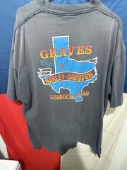 Vintage 1995 Harley-Davidson Graves Lubbock Texas Distressed Pocket T-Shirt XXL