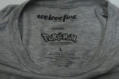 WeLoveFine Pokemon Trainer T-Shirt Gray Size L Poke Ball Logo T0434