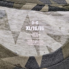 Under Armour Freedom Shirt Mens XL Green Camo Graphic Tee USA Flag 11107