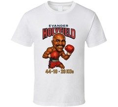 Evander Holyfield Caricature Boxing Record T Shirt