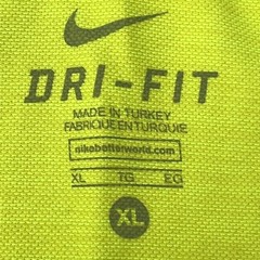 Nike Miler Yellow Dri-Fit Tee Shirt short sleeve graphic logo men’s XL