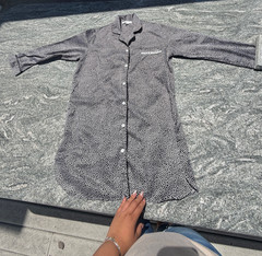 1990s Grunge Vintage Polka Dot Long Sleeve Shirt, Unisex Medium