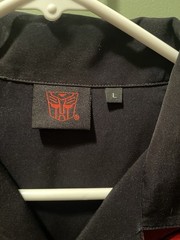 Men’s Transformers Optimus Prime Camp Shirt Size Large