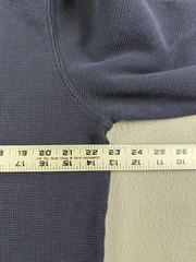 Iron & Resin Michigan Henley Shirt Fits XL Blue Thermal Waffle Knit Longsleeve