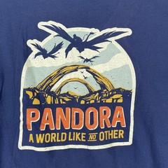 Disney Pandora Shirt Mens Medium Blue Avatar World Like No Other Graphic Park