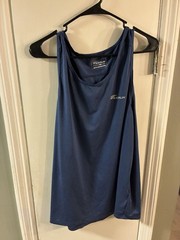 Men’s Large EZRun Tank Sleeveless Shirt Navy Blue Polyester Elastane