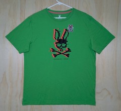 Psycho Bunny Men’s 7 XL Twitch Green Short Sleeve Shirt Graphic Print