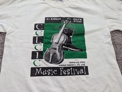 Vintage Gildan Ultra Cotton T-Shirt Mens M Crew Neck Music Festival 2001 Y2K