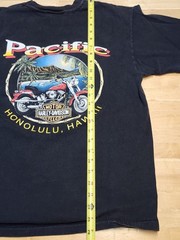 Vintage 90s Harley Davidson T Shirt Mens Large Eagle Pacific Honolulu Hawaii USA