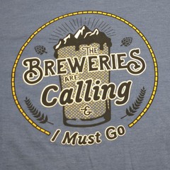 District Perfect Tri Tee The Breweries Are Calling Graphic Beer Shirt Blue L