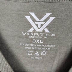 Vortex Optics Shirt Mens 3XL Green Logo Graphic Outdoor Hunting Shooting Red Dot
