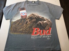 Vintage 90s Budweiser Anteater Anthill Double Sided T-Shirt T-Shirt XL Bud Beer