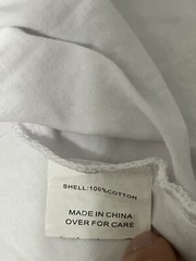 American Stitch Size Medium White T-shirt Color Block Pocket Asymmetrical