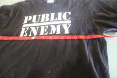 Vintage 2000s Public Enemy T Shirt size medium Black and White Logo Rap Hip Hop